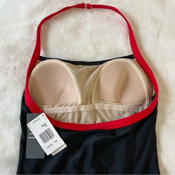 Speedo Onepiece Swimsuit Black NEW Size 14 - Picture 4 of 7